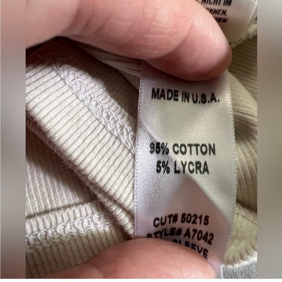 AGOLDE Long Sleeve Bone T-Shirt - Picture 3 of 3